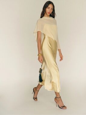 earl silk dress Reformation Earl Silk Dress In Bonita